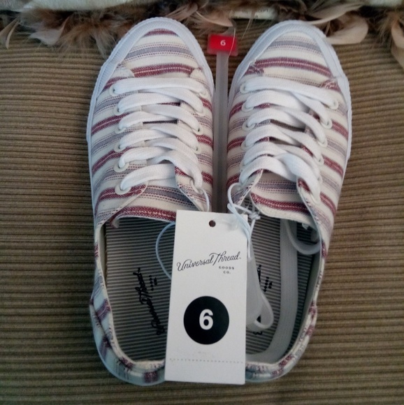 Universal Thread Goods Co. Shoes - Womens Canvas Striped Tennis shoes